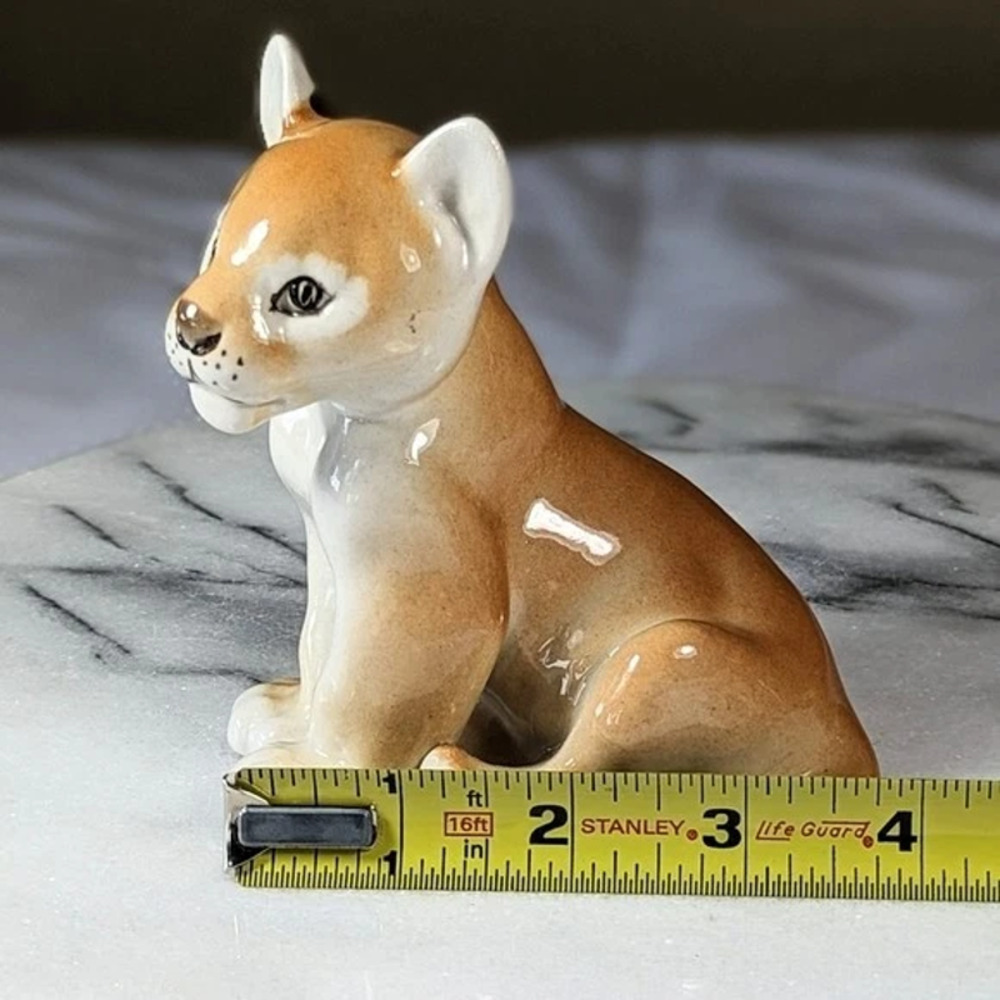 Lomonosov Lion cub Figurine Russian Porcelain Baby Leo LFZ USSR 4" gift